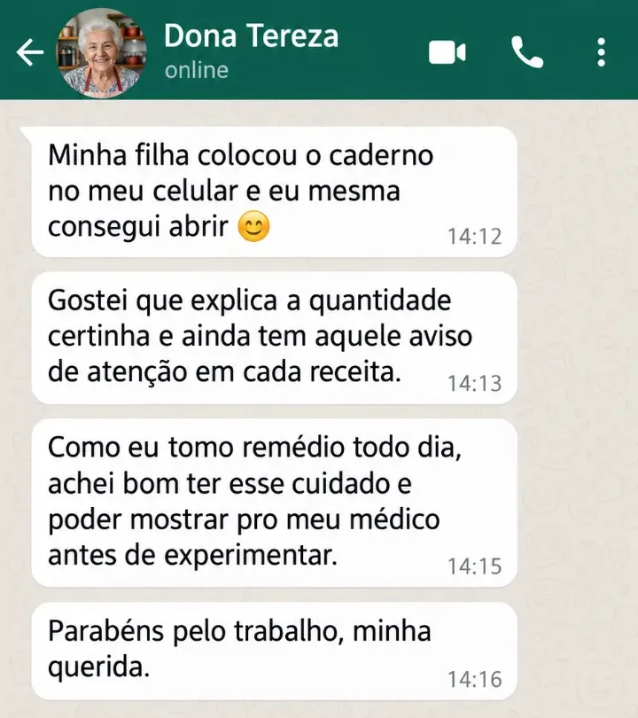 Mensagem de leitora da Dona Deva no WhatsApp